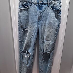 Distressed Light Blue Women's Jeans Old Navy size 14